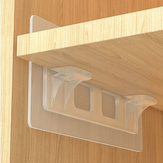 Punch-Free Adhesive Shelf Brackets (10pcs)