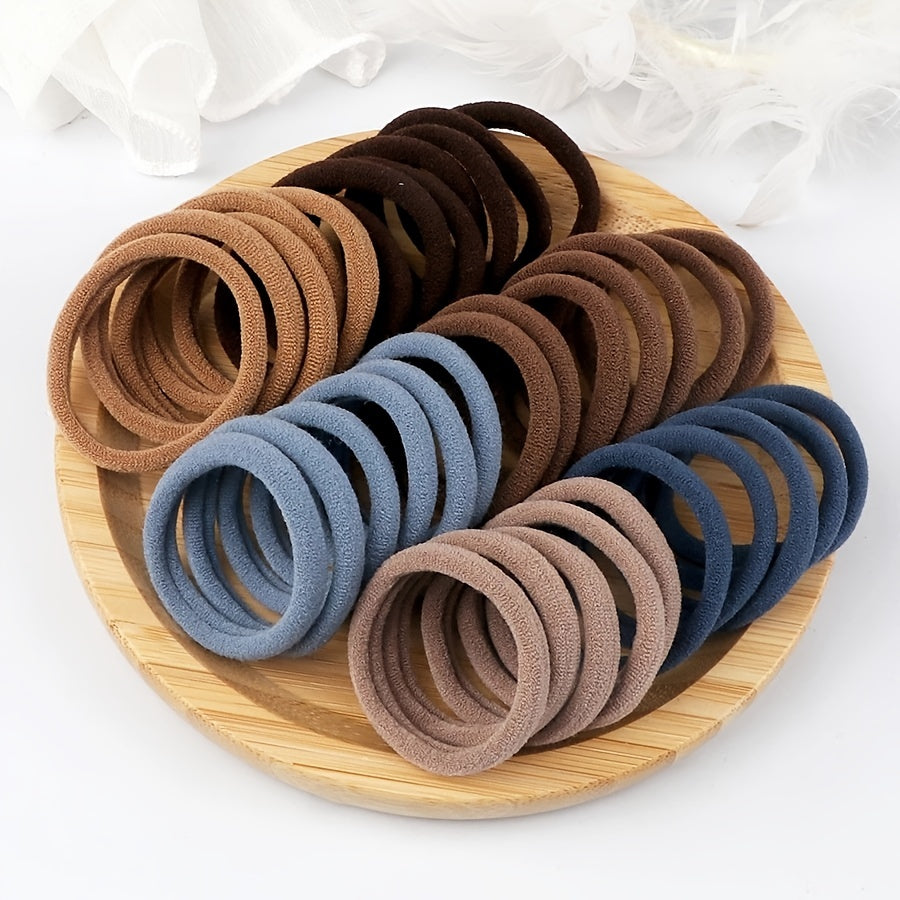 50PCS Solid Color Hairbands