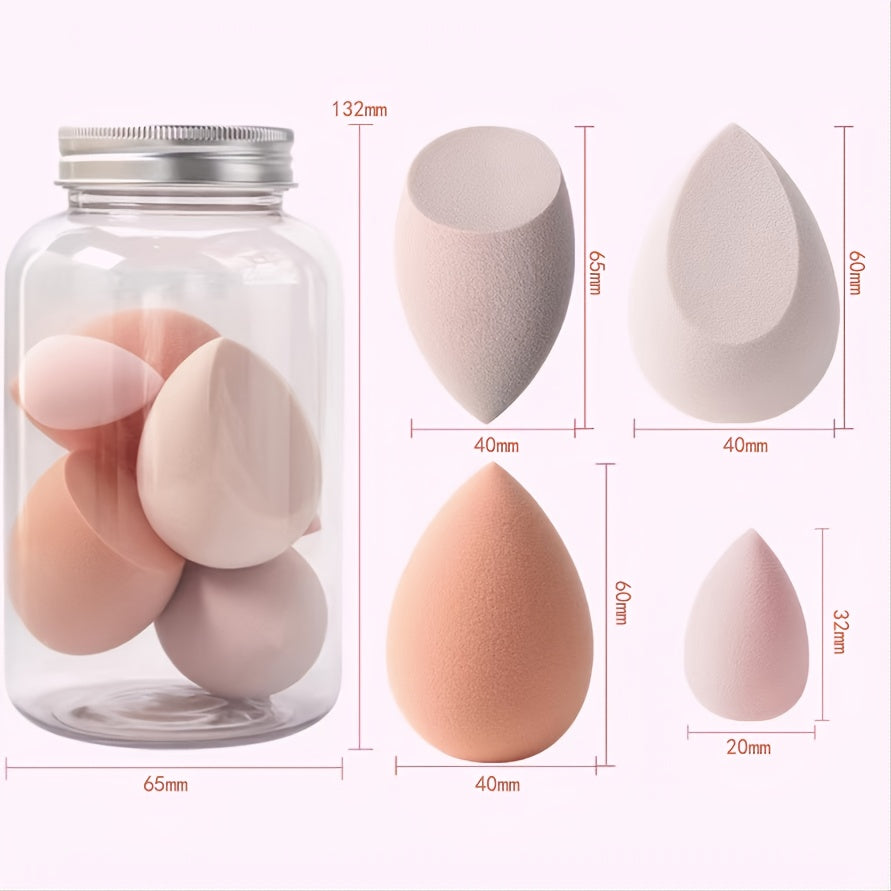 7 Pc Softness Makeup Eggs Set - Mini Makeup Sponges for Gradient Puff and Foundation