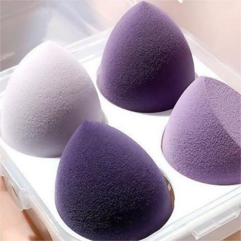 4pcs Makeup Sponge Set for Dry and Wet Use