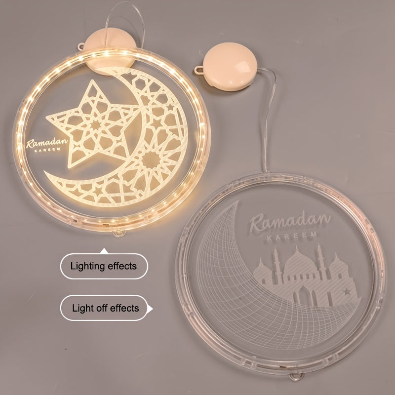Muslim Holiday Decorative Lights: Castle Stars Moon 3D Chandelier