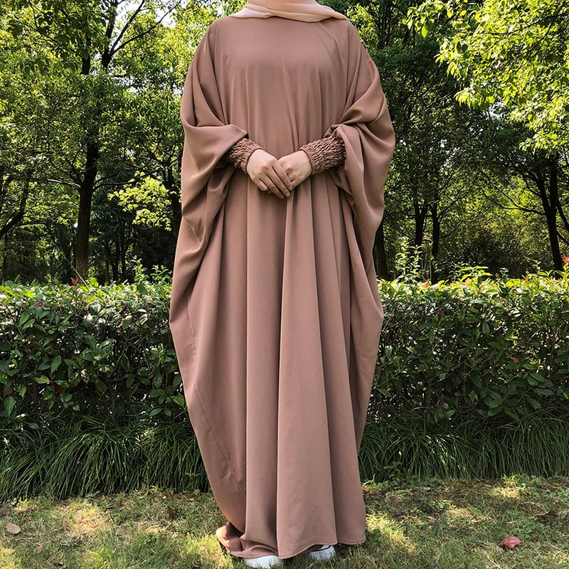 Elegant Butterfly Modest Abaya with High Quality Elastic for Ramadan and Eid