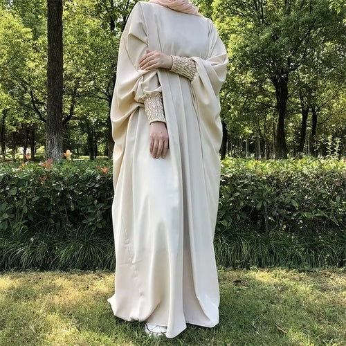 Elegant Butterfly Modest Abaya with High Quality Elastic for Ramadan and Eid