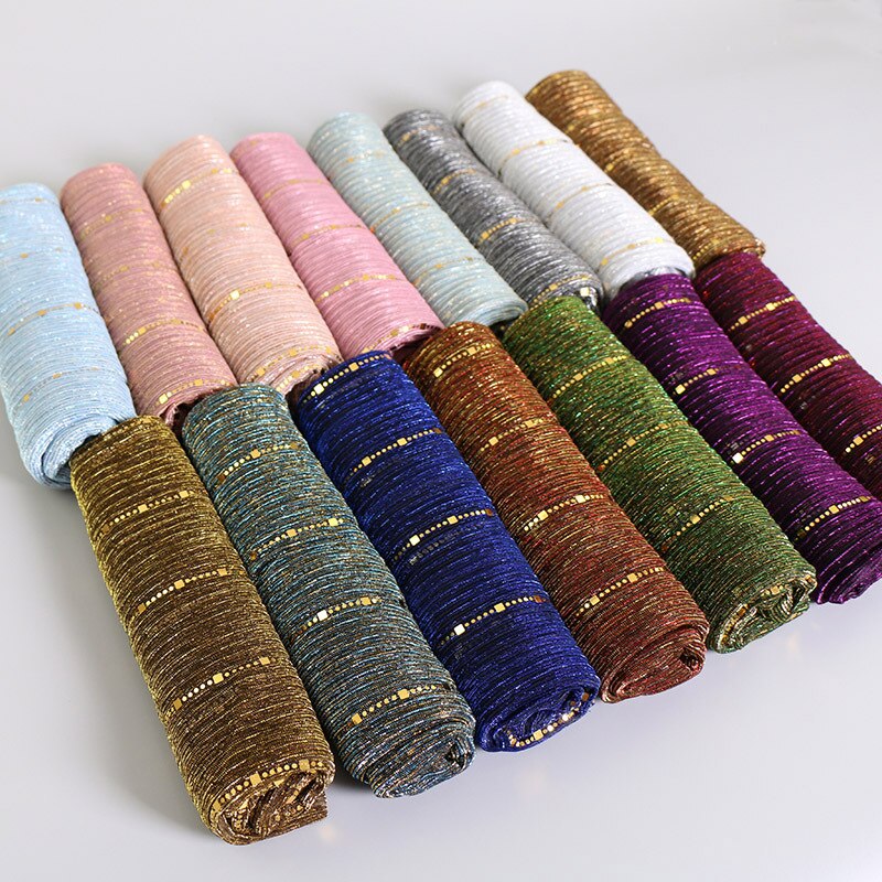 Shimmering Muslim Foulard Scarf for Women