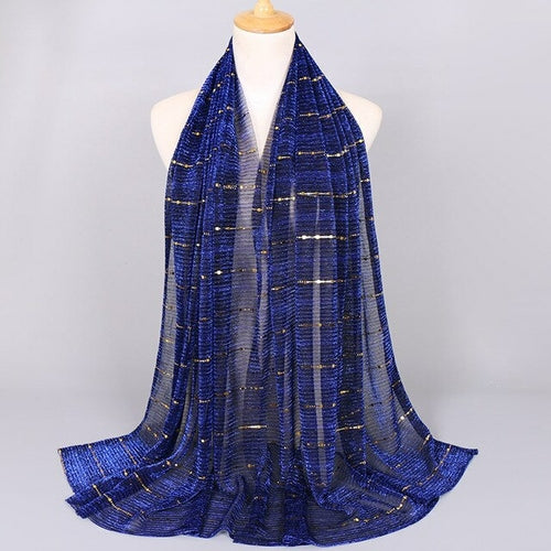 Shimmering Muslim Foulard Scarf for Women