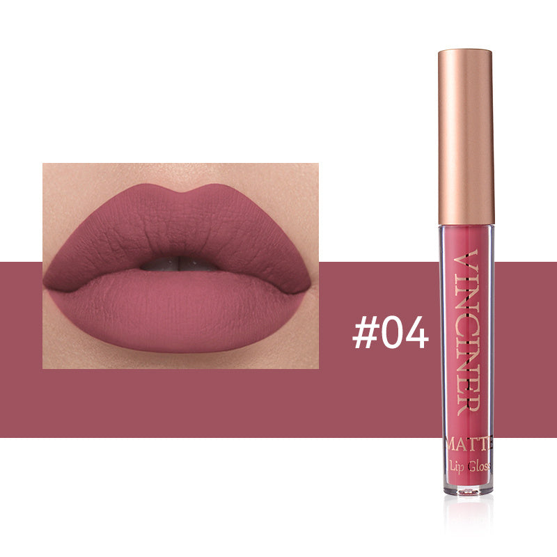 12-Color Lip Glaze Matte Liquid Lipstick Set: Waterproof, Non-Stick, Long-Lasting Matte Gloss