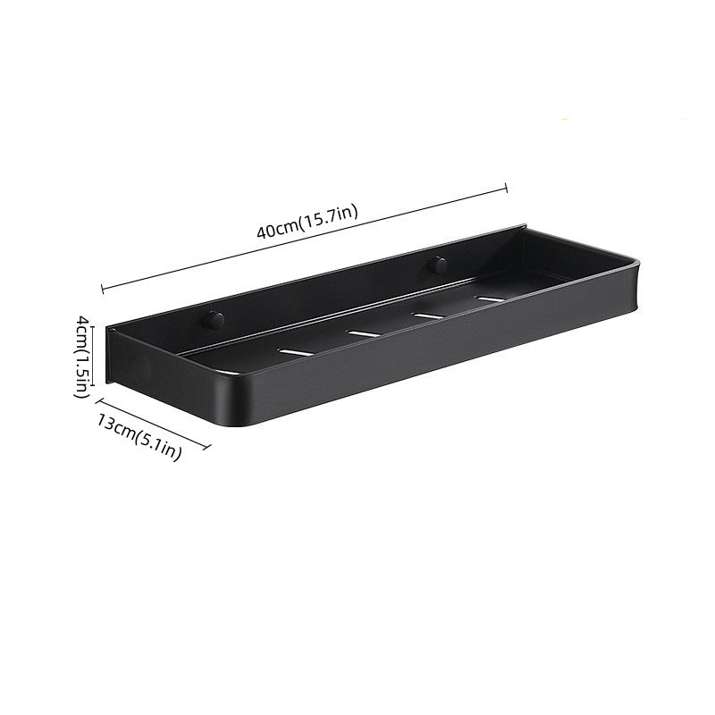 Bathroom Black Shelf with Towel Bar