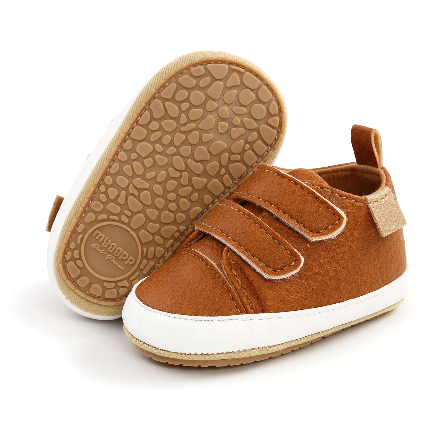 Non-Slip High-Top PU Leather Walking Shoes for Baby Boys and Girls