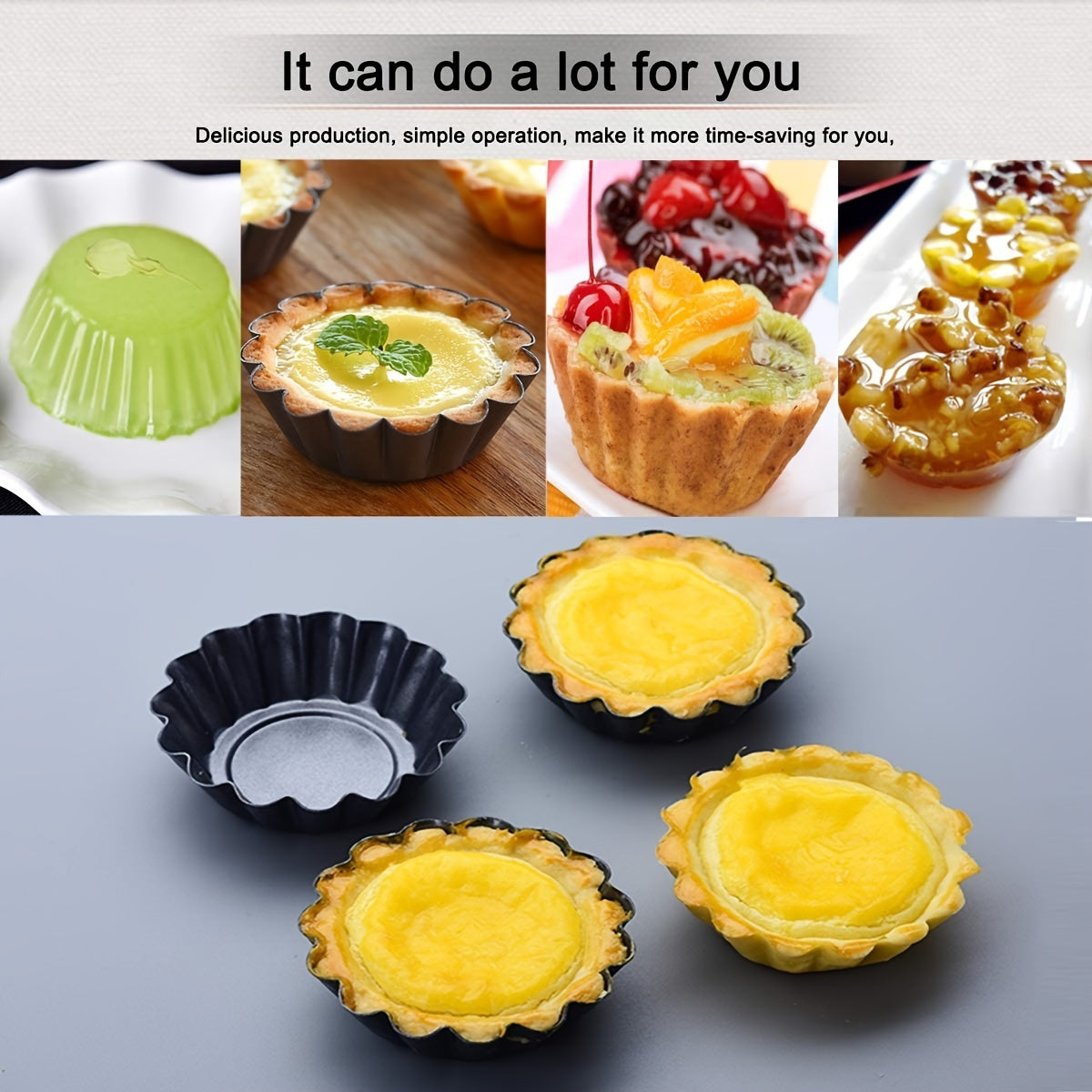 Upgraded Bigger Size Egg Tart Mold Set