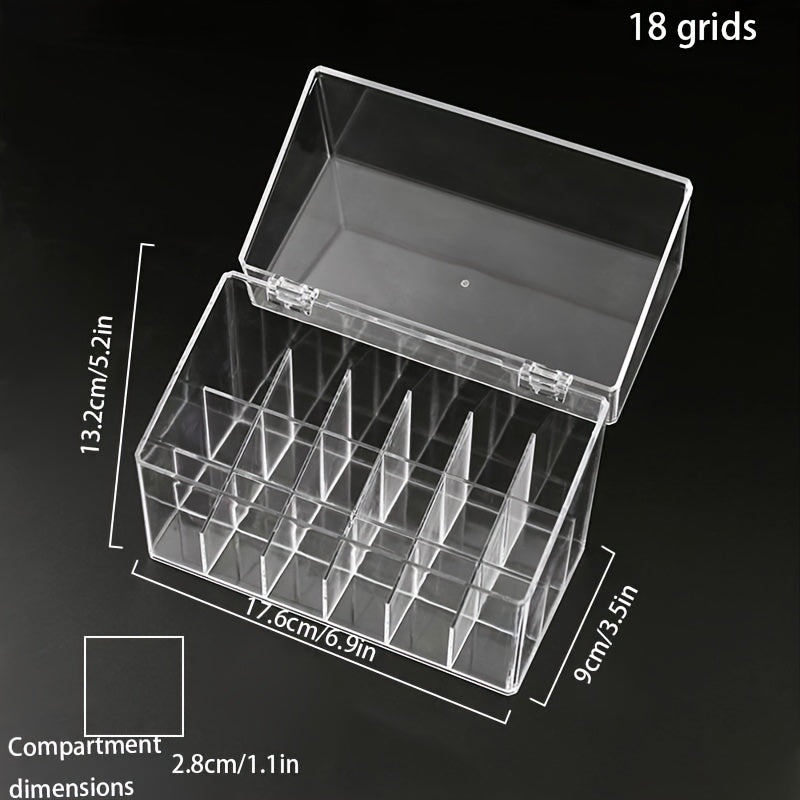 Acrylic Lipstick Organizer: 9/18/24/36 Grids for Convenient Storage and Display of Lipsticks, Nail Polish and More