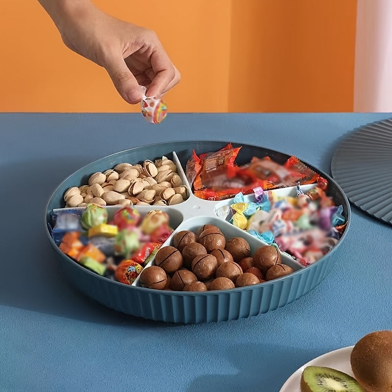 5-Compartment Serving Platter for Dried Fruits, Snacks, and More