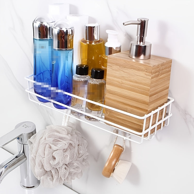 Professional 1PC Bathroom Storage Rack with Hooks