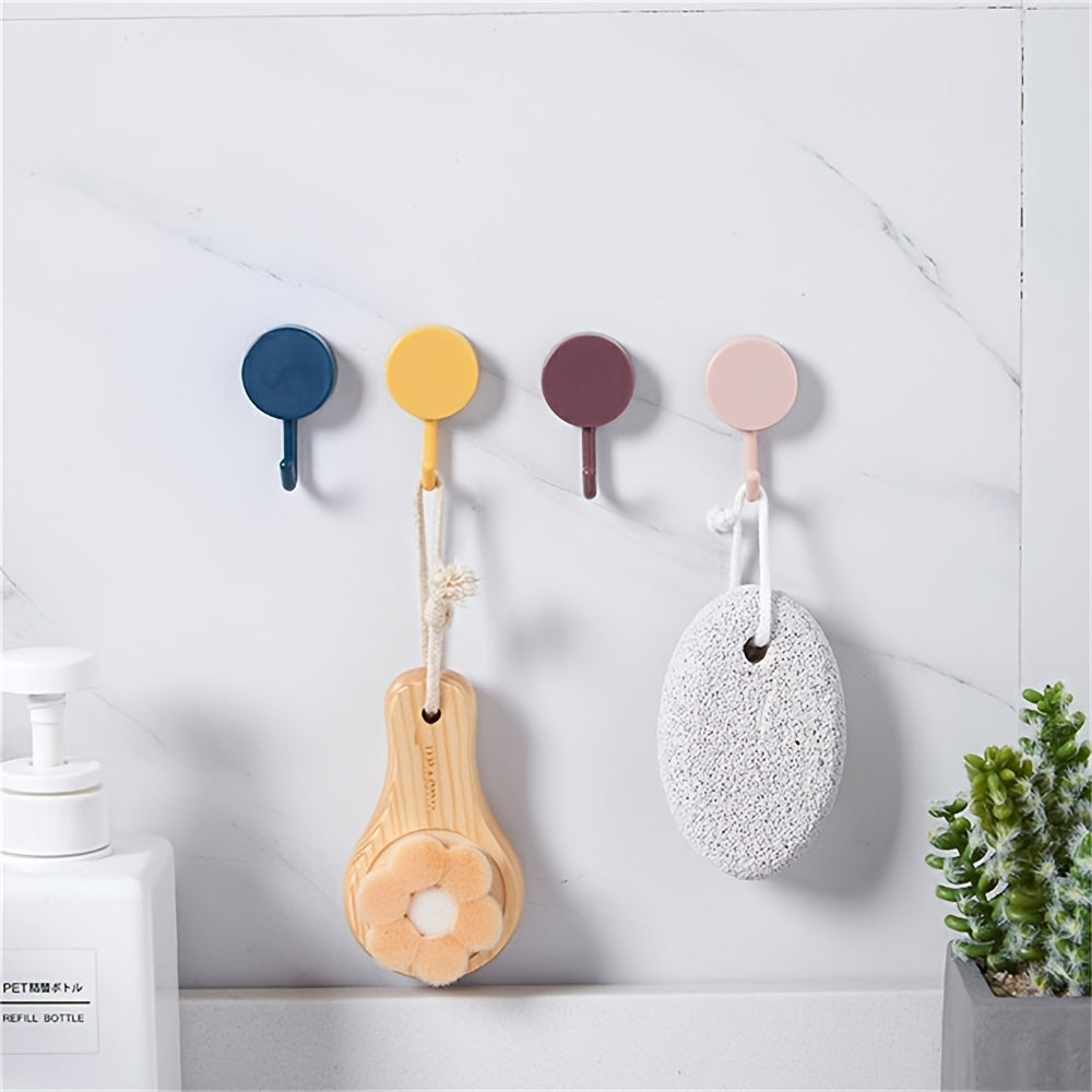 10pcs Adhesive Wall Hooks - Key Hooks, Coat Hangers, Waterproof Utility Hanging Self Adhesive Towel Hook for Kitchen, Bathroom, Bedroom, Entrance Door