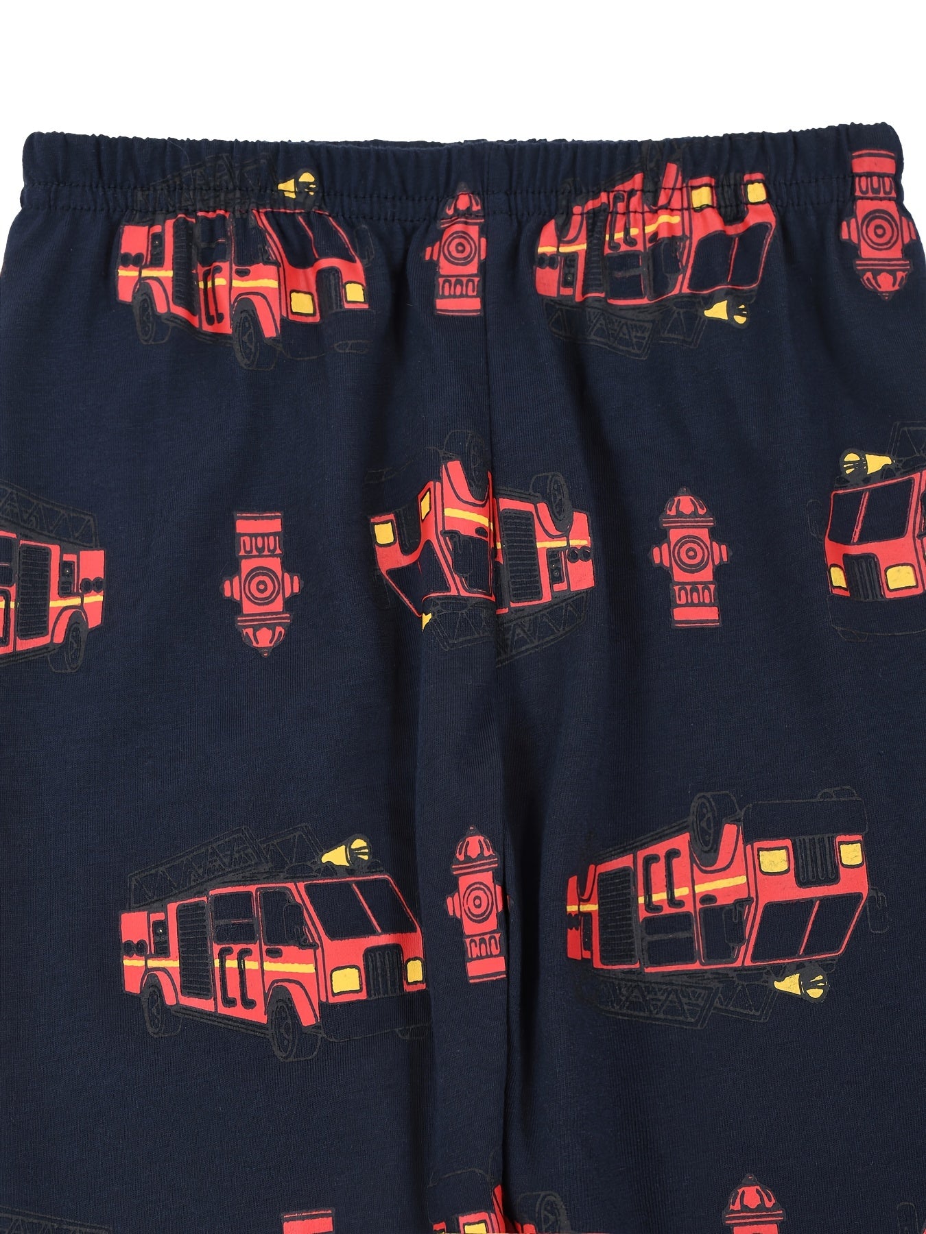 Boys' Firetruck Long-Sleeve Sweatshirt and Pants Pajama Set