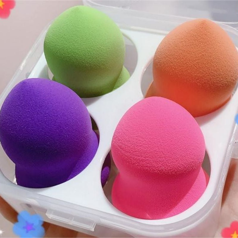 4pcs Makeup Sponge Set for Dry and Wet Use