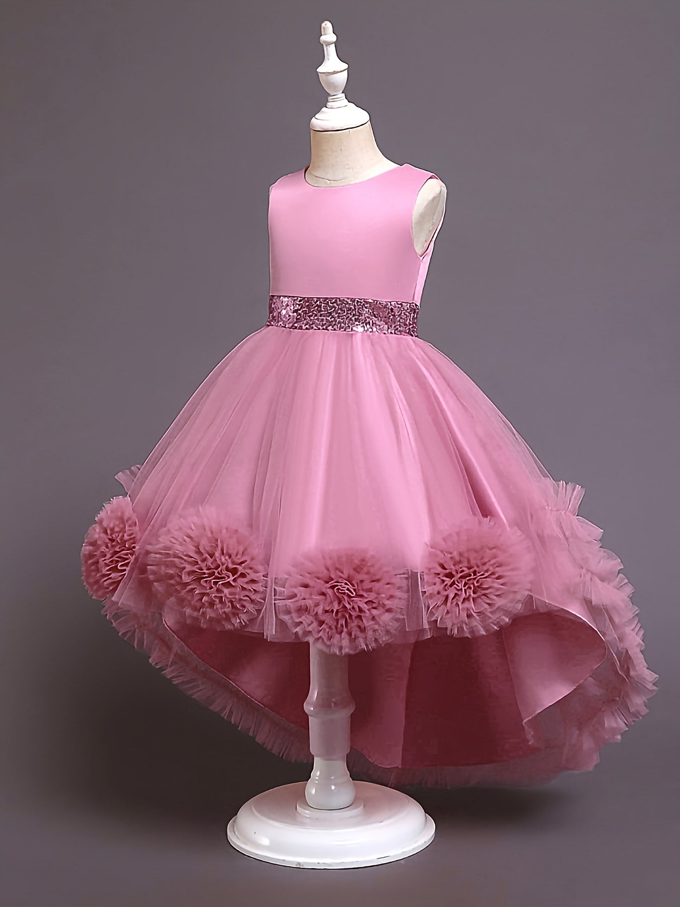 Sleek and Sparkling Sequin Princess Dress for Girls
