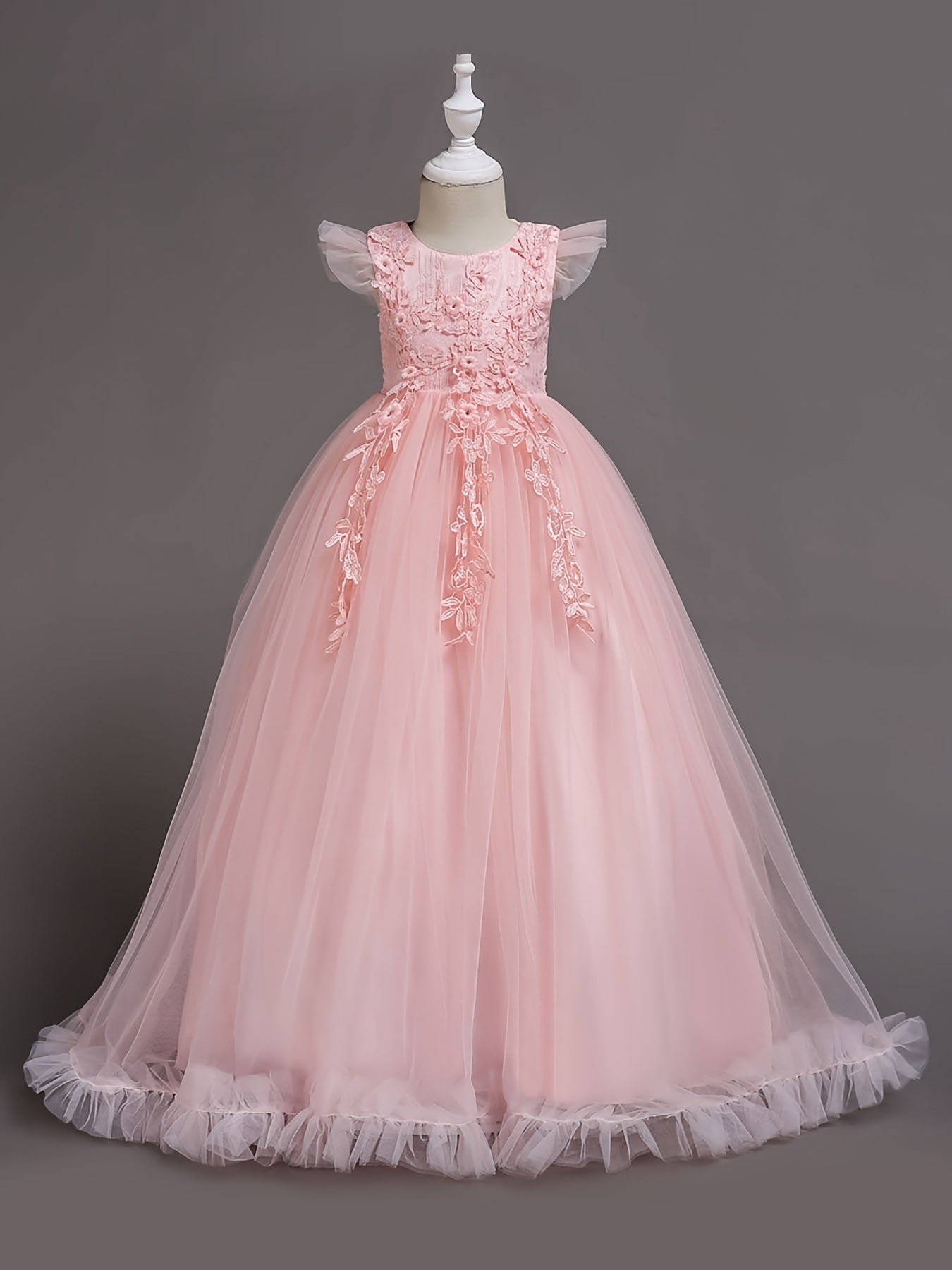 Girls Princess Flower Girls Dress for Pageant, Wedding, and Piano Performances