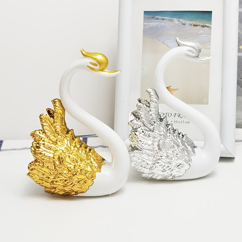 Minimalist Couple Crown Swan Cake Decorations