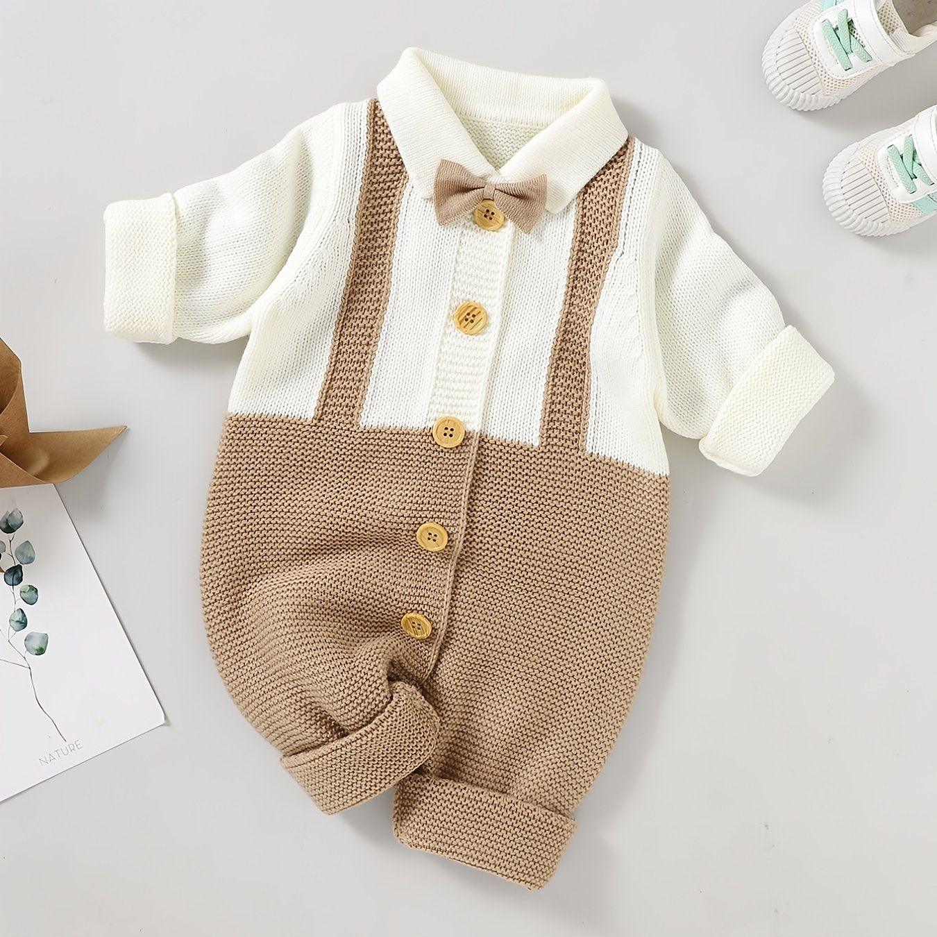 Newborn Infant Gentleman Sweater Romper