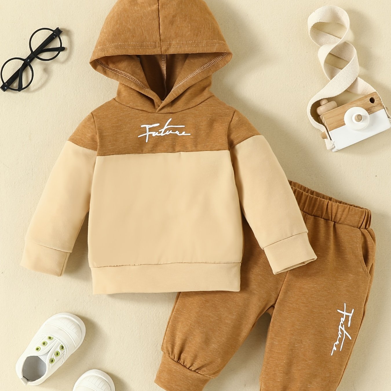 2PCS Toddler Boys Hoodie Sweatshirt & Pant Set
