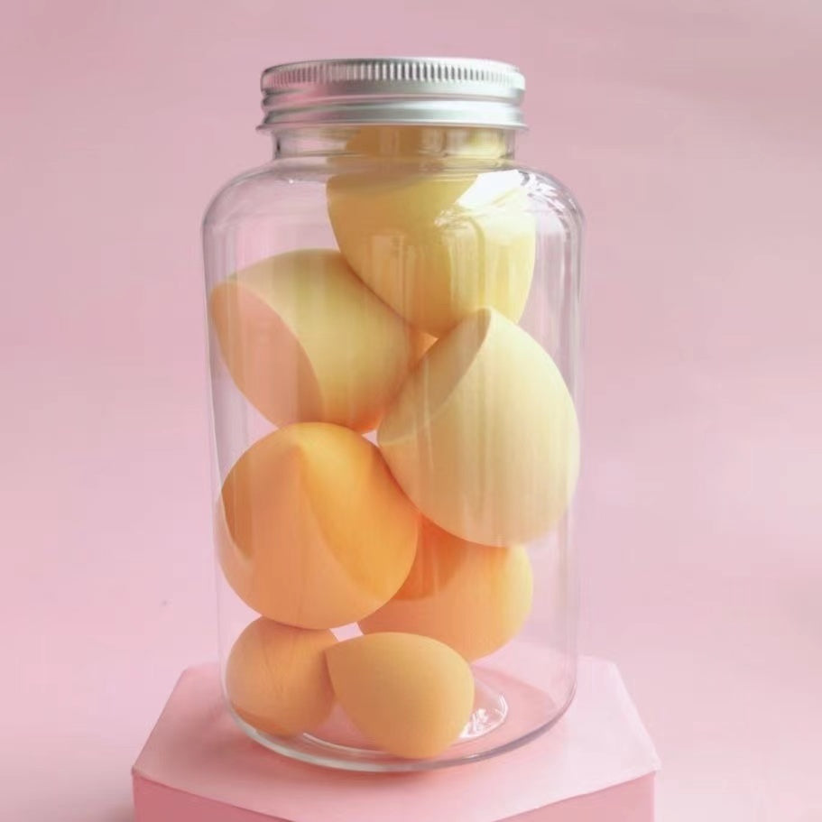 7 Pc Softness Makeup Eggs Set - Mini Makeup Sponges for Gradient Puff and Foundation