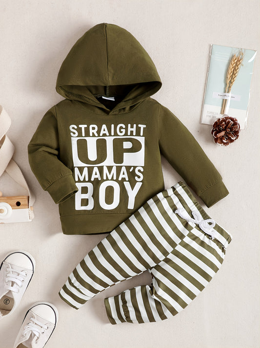 2PCS Toddler Boys Hoodie Sweatshirt & Pant Set