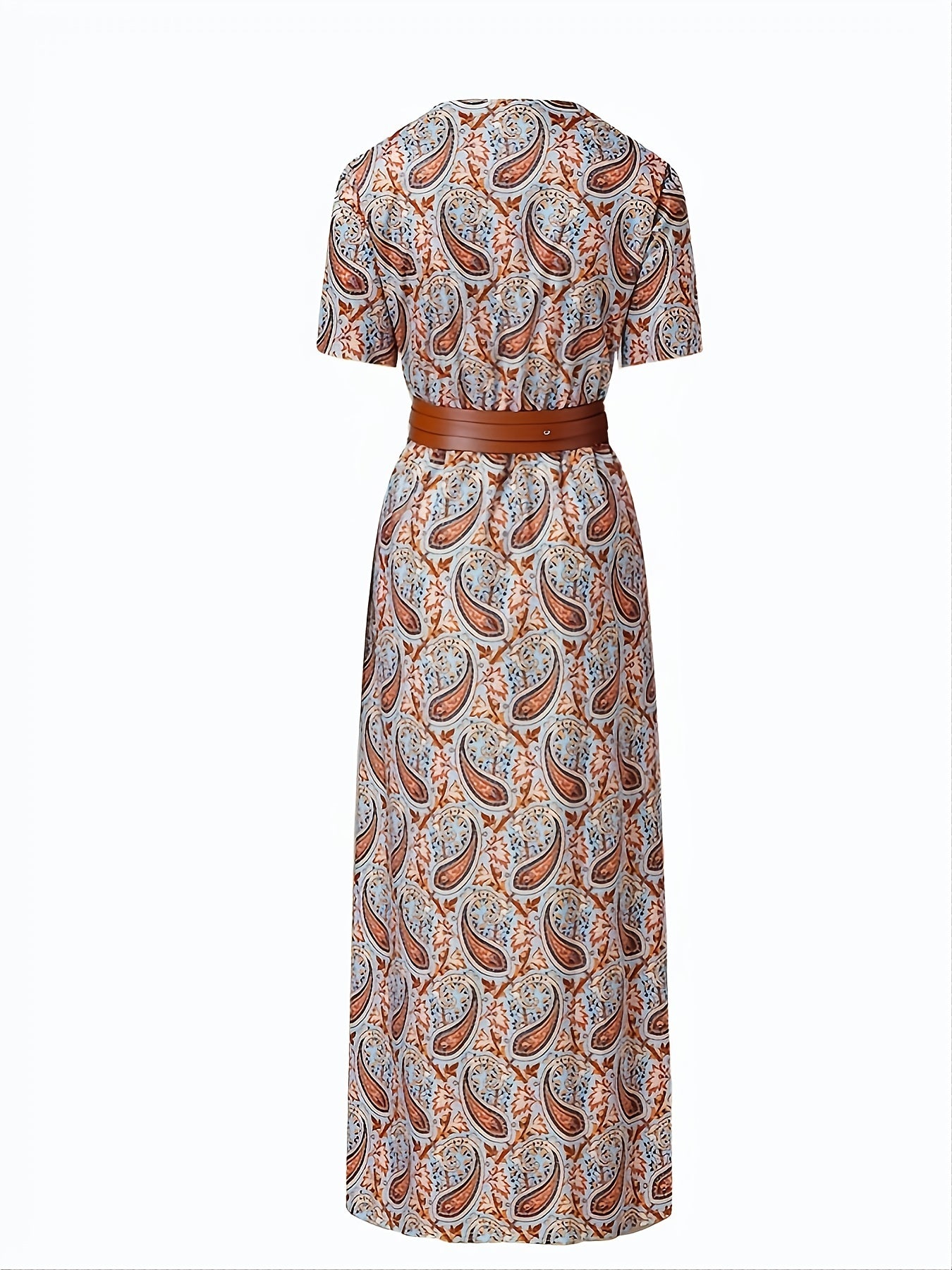 Women's Short Sleeve Floral Maxi Long Dress