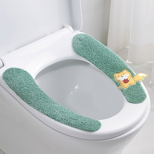 Sticky Toilet Seat Covers - 1 Pair (Green)