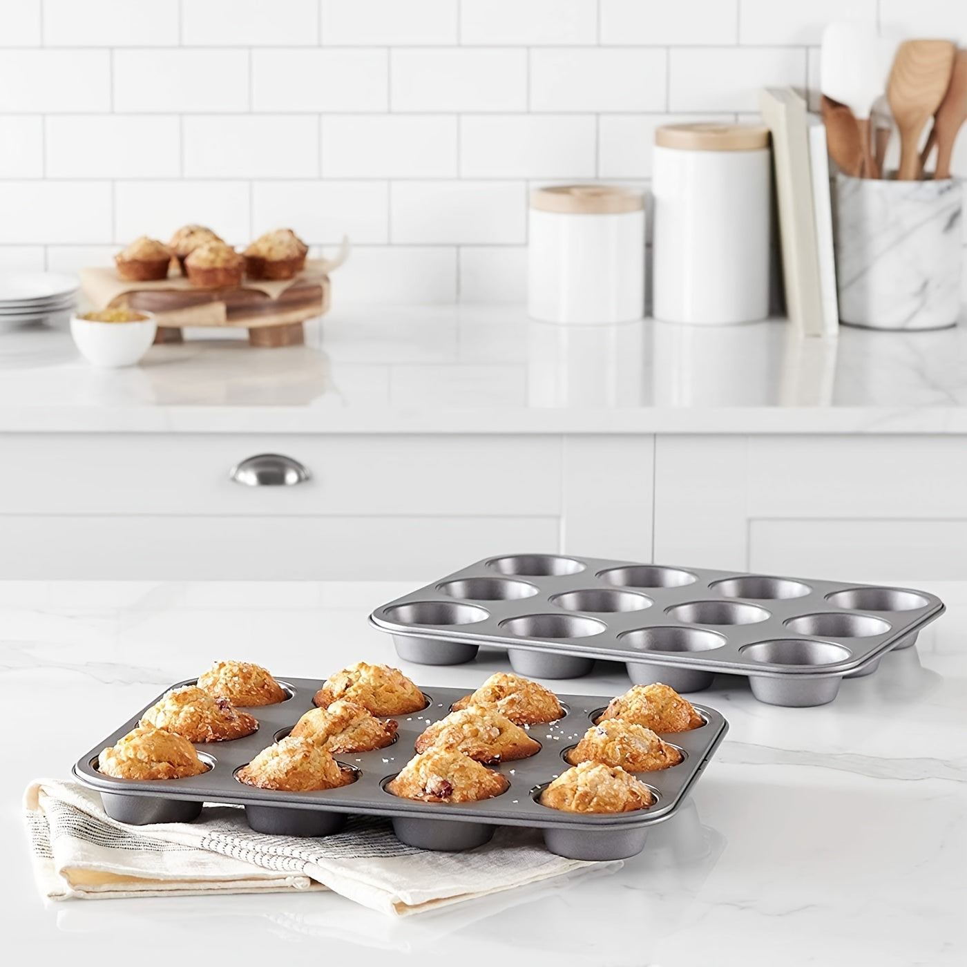 2 Piece Nonstick Muffin Baking Pan Set