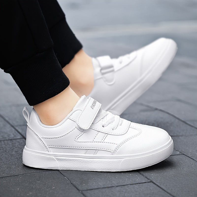 Boys' Casual Simple White Sneakers